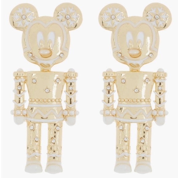 BaubleBar Jewelry - Disney x Baublebar Christmas Gold Mickey Mouse Nutcracker Dangle Earring…